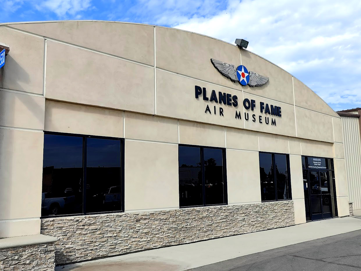 Planes of Fame Air Museum main entrance at Chino Airport