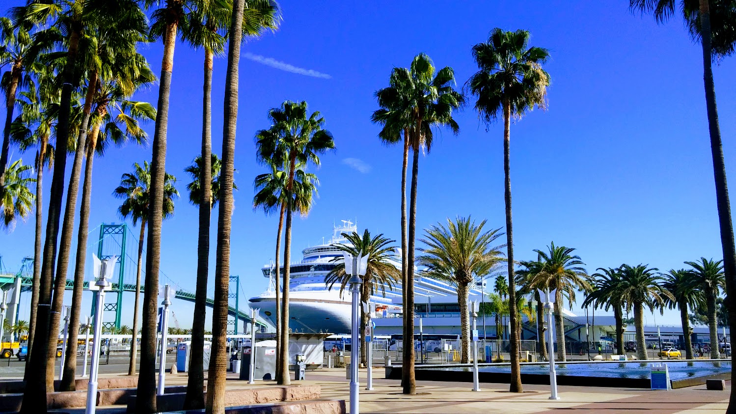 San Pedro cruise terminal port facility and passenger drop-off