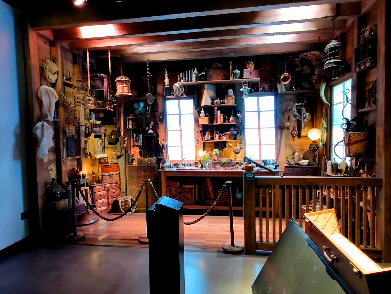 Interactive movie magic exhibits and film prop displays inside Stage 48
