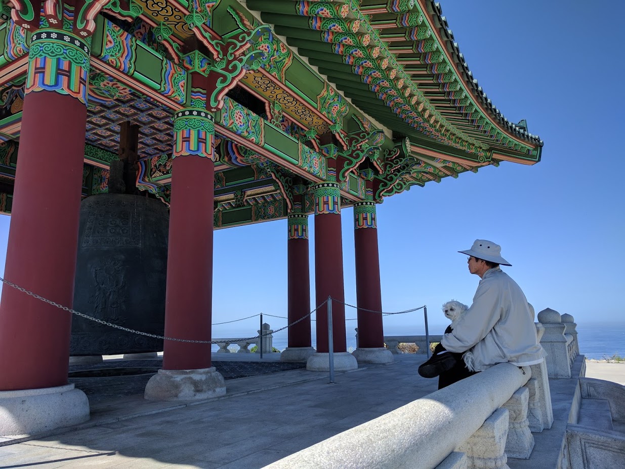Korean Friendship Bell overlooking San Pedro Pacific coastline near cruise terminals
