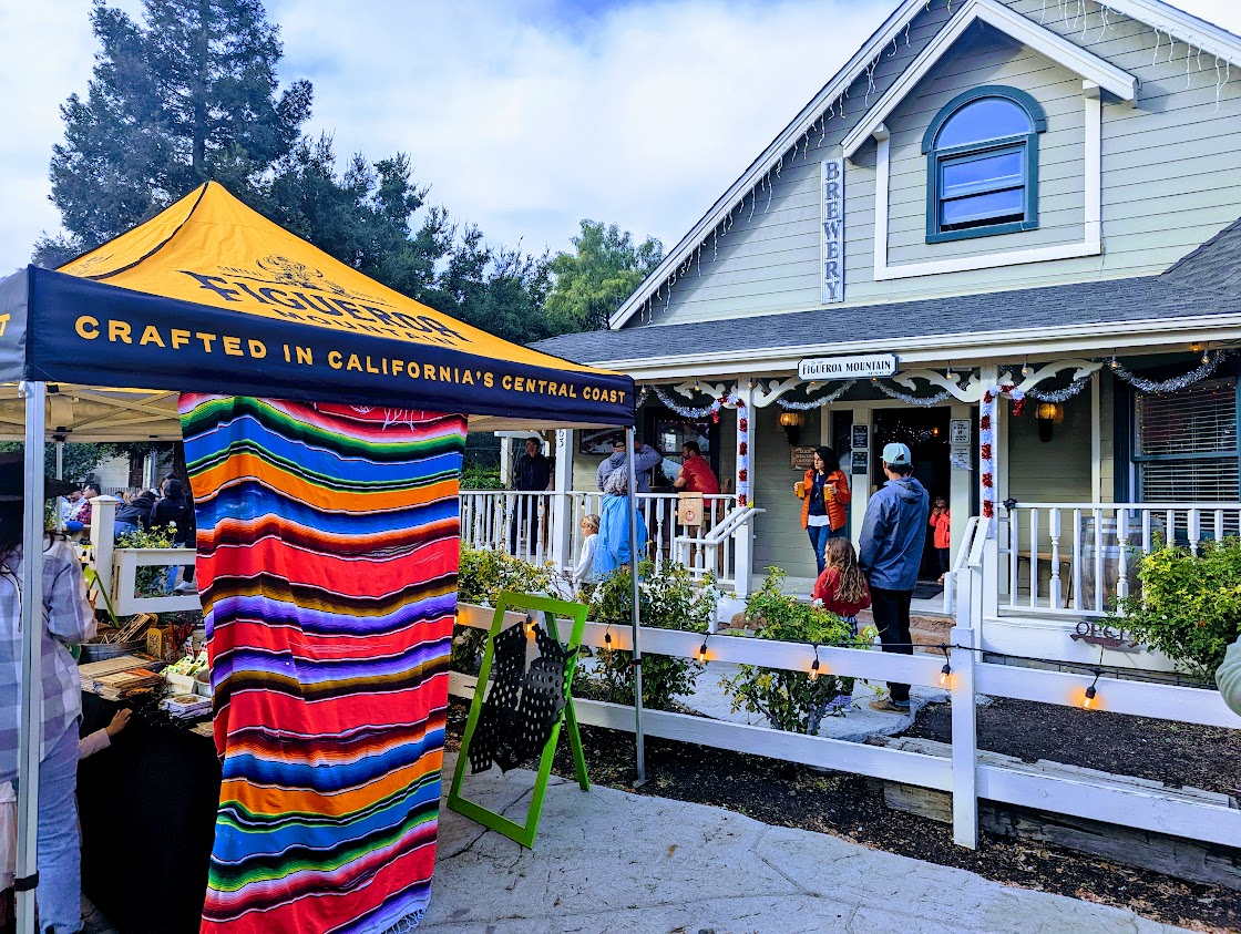 Historic Los Olivos town center and independent tasting rooms