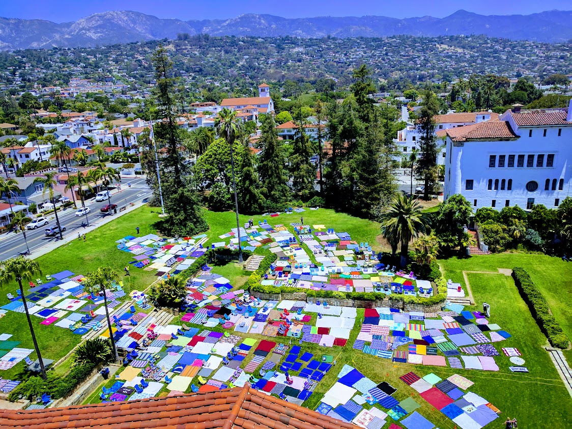 Panoramic Santa Barbara view from Courthouse clock tower